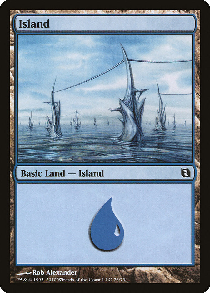 Island (76) [Duel Decks: Elspeth vs. Tezzeret] Magic: The Gathering