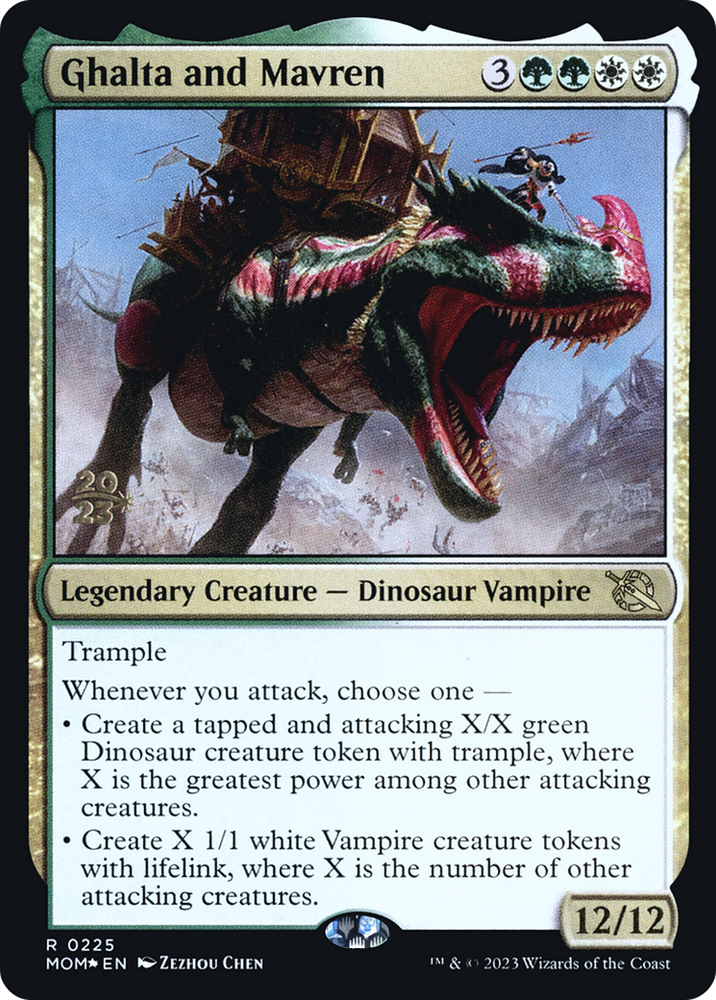 Ghalta and Mavren [March of the Machine Prerelease Promos] Magic: The Gathering