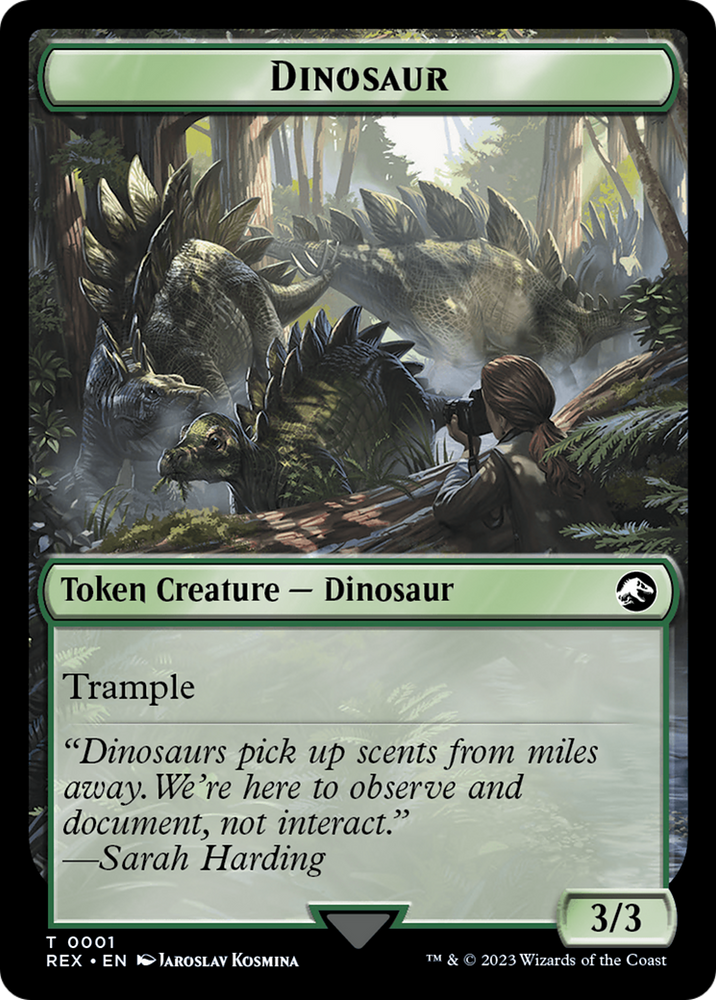 Gnome // Dinosaur (0001) Double-Sided Token [The Lost Caverns of Ixalan Tokens] Magic: The Gathering