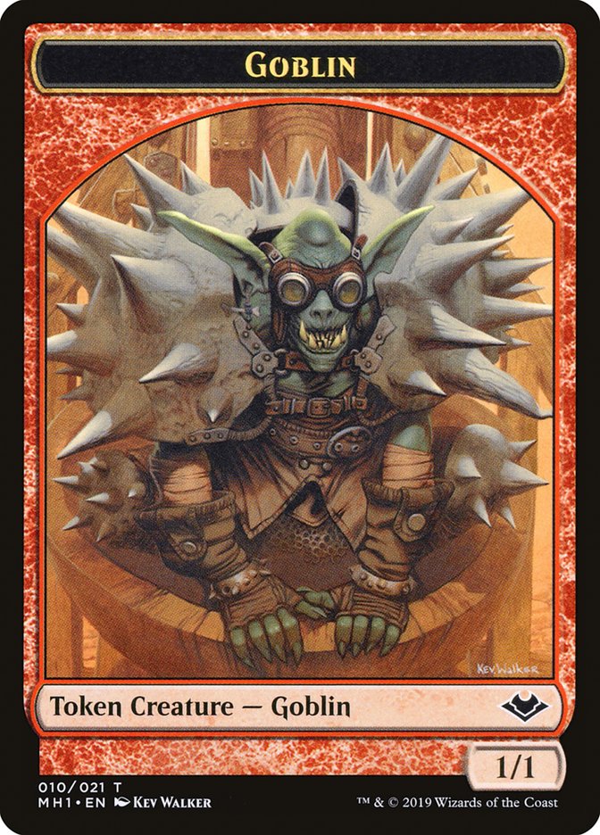 Goblin (010) // Golem (018) Double-Sided Token [Modern Horizons Tokens] Magic: The Gathering