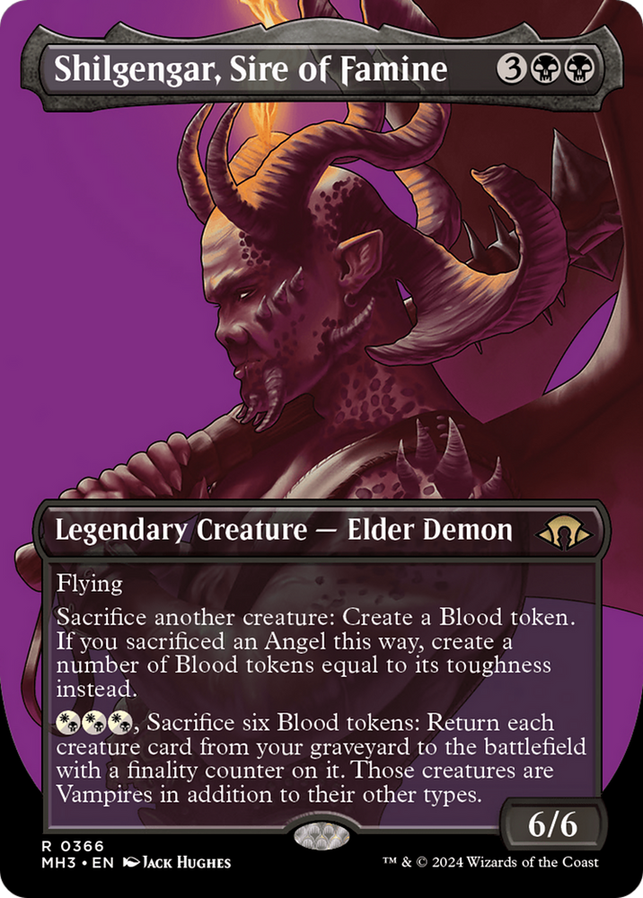Shilgengar, Sire of Famine (Borderless) [Modern Horizons 3] Magic: The Gathering