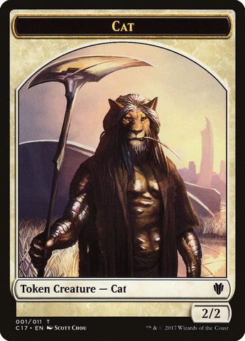 Cat Token [Commander 2017 Tokens] Magic: The Gathering