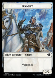 Treasure // Knight Double-Sided Token [Commander Masters Tokens] Magic: The Gathering