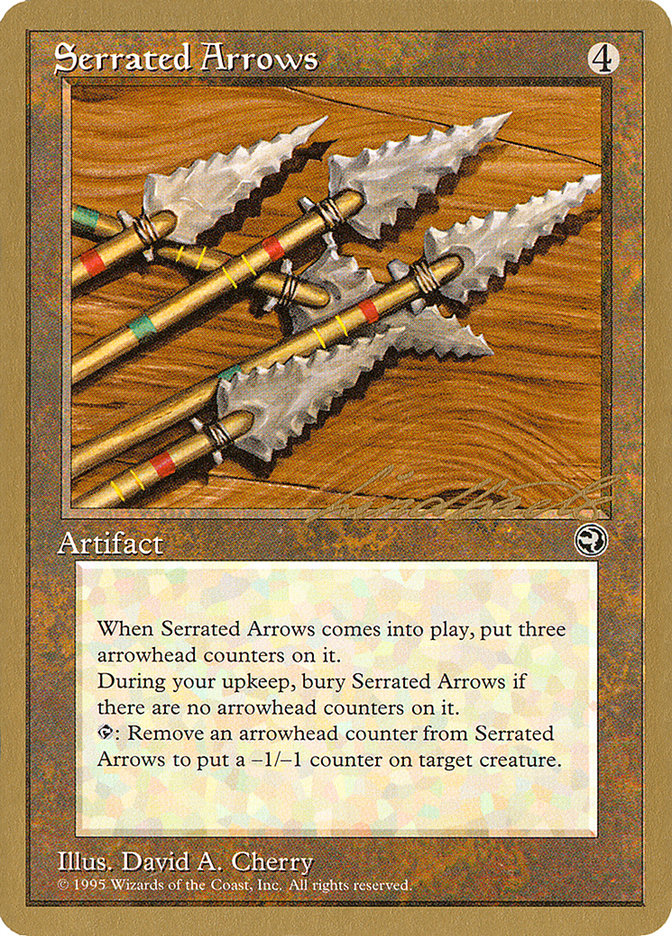 Serrated Arrows (Leon Lindback) [Pro Tour Collector Set] Magic: The Gathering