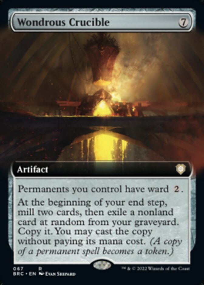 Wondrous Crucible (Extended Art) [The Brothers' War Commander] Magic: The Gathering