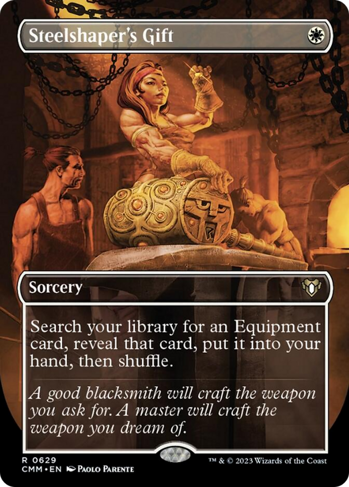 Steelshaper's Gift (Borderless Alternate Art) [Commander Masters] Magic: The Gathering