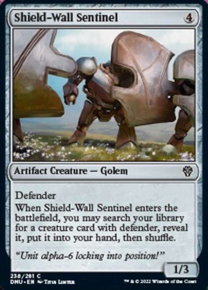 Shield-Wall Sentinel [Dominaria United] Magic: The Gathering