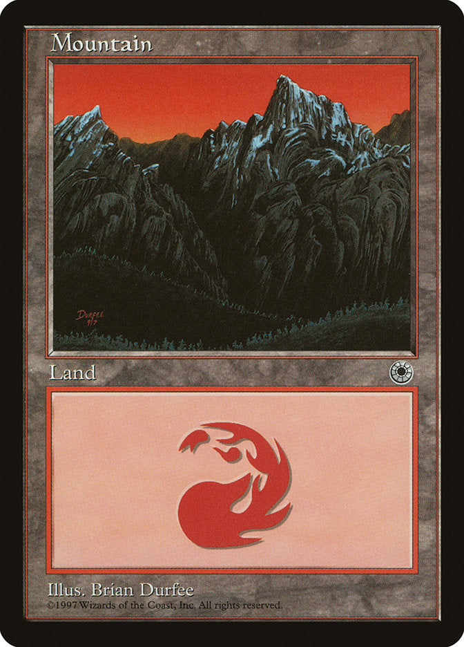 Mountain (9/7 Signature / Peak on Left) [Portal] Magic: The Gathering