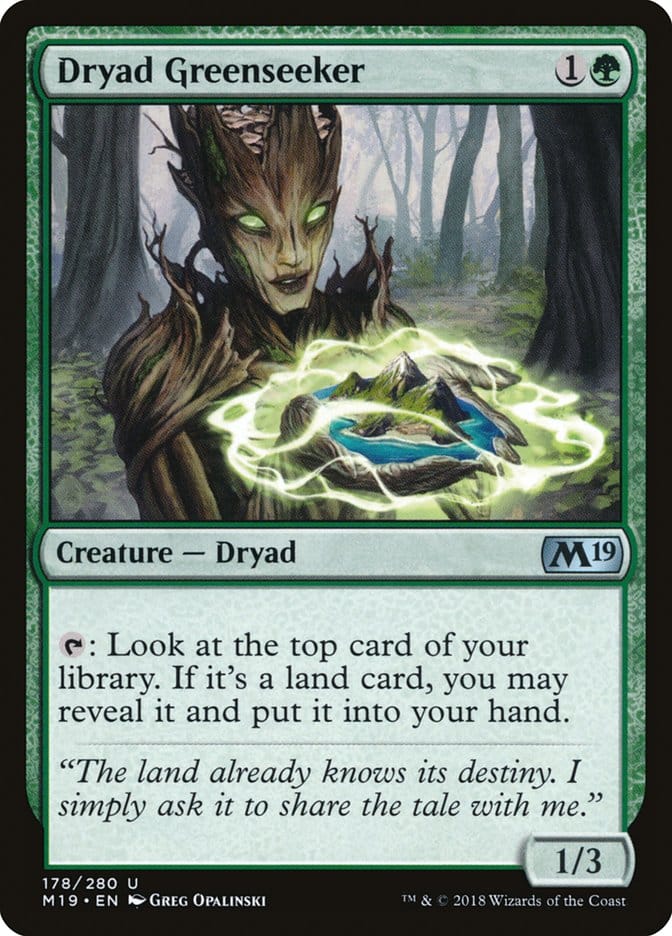 Dryad Greenseeker [Core Set 2019] Magic: The Gathering