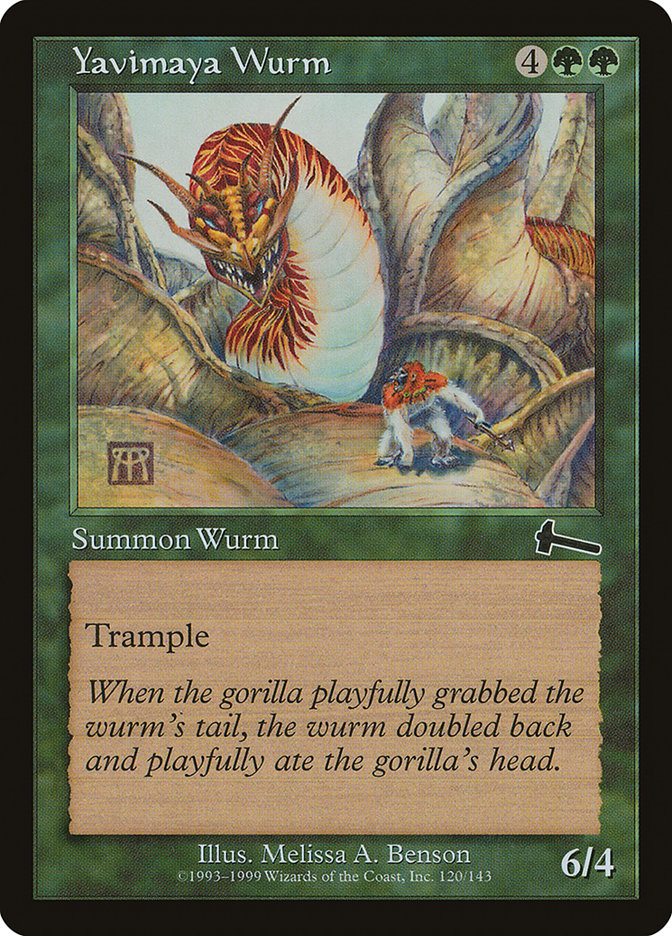 Yavimaya Wurm [Urza's Legacy] Magic: The Gathering
