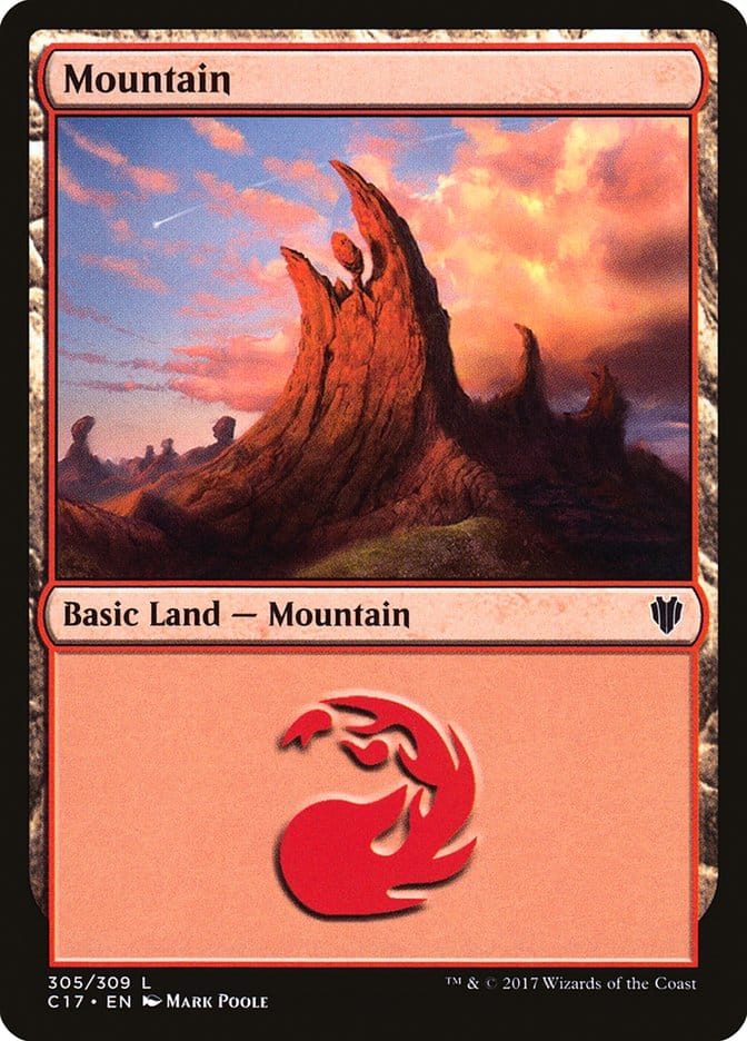 Mountain (305) [Commander 2017] Magic: The Gathering
