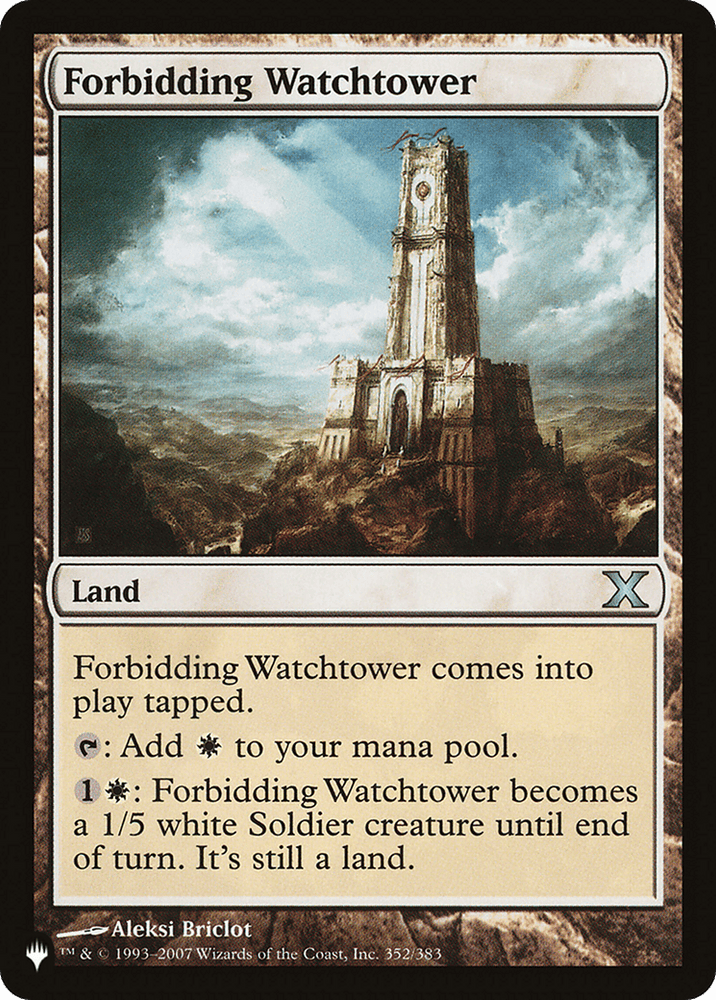 Forbidding Watchtower [The List] Magic: The Gathering