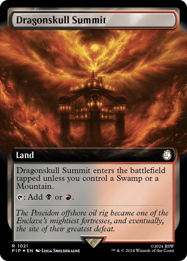 Dragonskull Summit (Extended Art) (Surge Foil) [Fallout] Magic: The Gathering