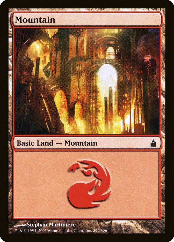 Mountain (299) [Ravnica: City of Guilds] Magic: The Gathering