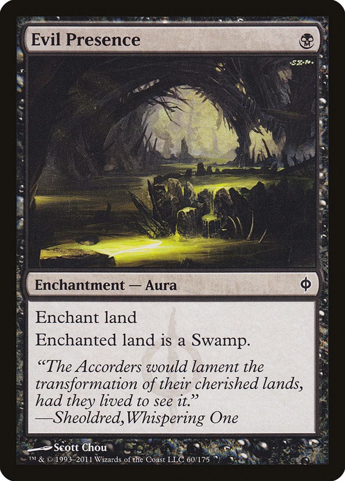 Evil Presence [New Phyrexia] Magic: The Gathering
