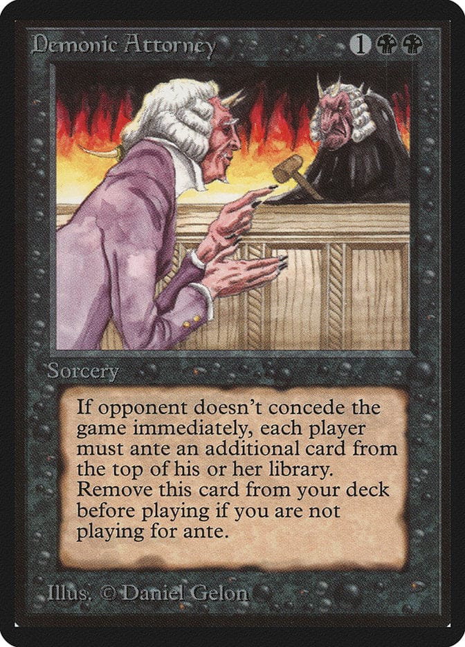 Demonic Attorney [Beta Edition] Magic: The Gathering