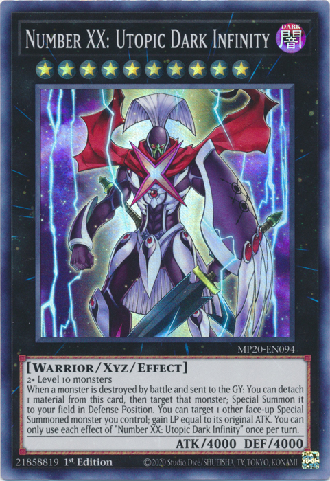 Number XX: Utopic Dark Infinity [MP20-EN094] Super Rare - Yugioh Cards For Your TCG Needs!