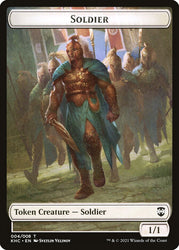Bird (005) // Soldier Double-Sided Token [Kaldheim Commander Tokens] Magic: The Gathering