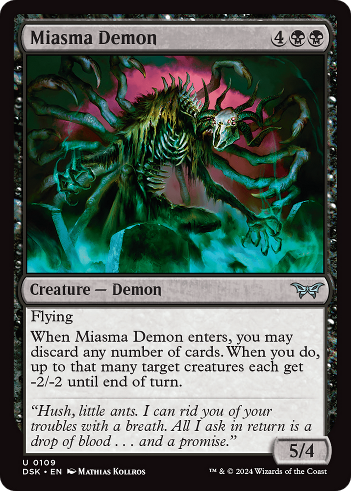 Miasma Demon [Duskmourn: House of Horror] Magic: The Gathering