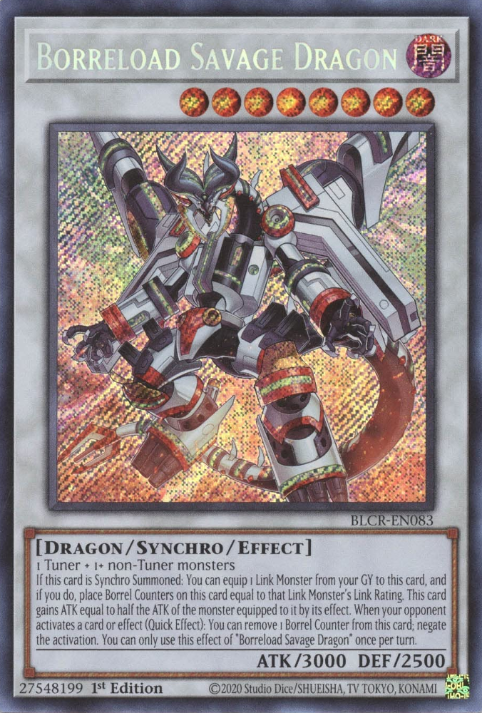 Borreload Savage Dragon [BLCR-EN083] Secret Rare - Yugioh Cards For Your TCG Needs!
