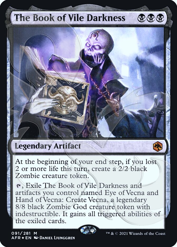 The Book of Vile Darkness (Ampersand Promo) [Dungeons & Dragons: Adventures in the Forgotten Realms Promos] Magic: The Gathering