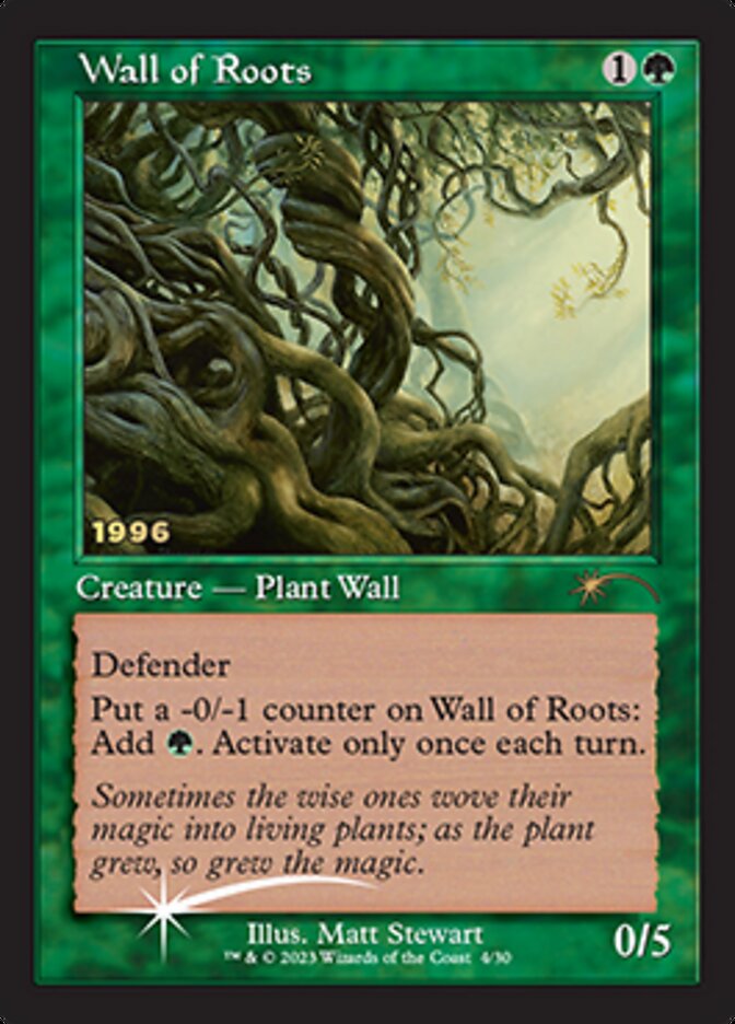 Wall of Roots [30th Anniversary Promos] Magic: The Gathering