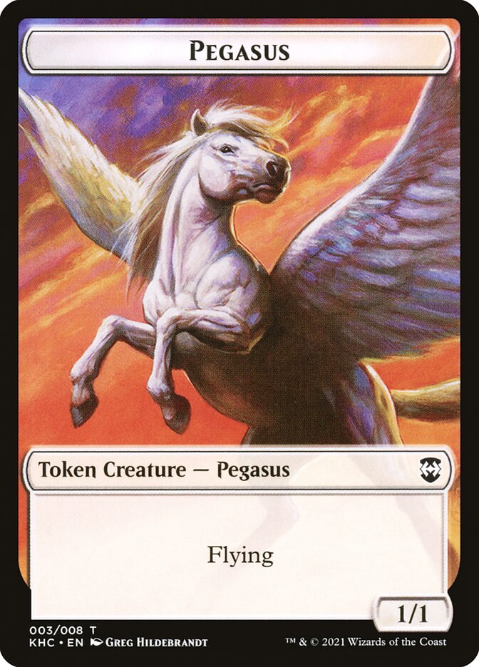 Kithkin Soldier // Pegasus Double-Sided Token [Kaldheim Commander Tokens] Magic: The Gathering