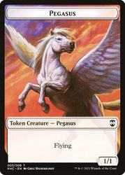 Kithkin Soldier // Pegasus Double-Sided Token [Kaldheim Commander Tokens] Magic: The Gathering