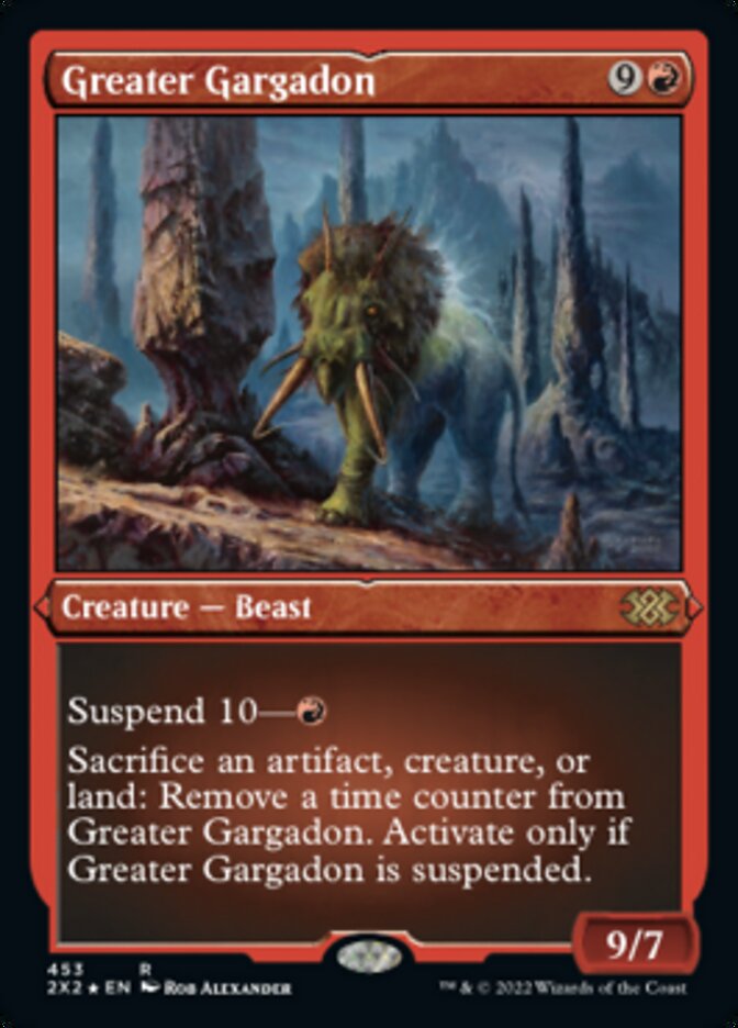 Greater Gargadon (Foil Etched) [Double Masters 2022] Magic: The Gathering