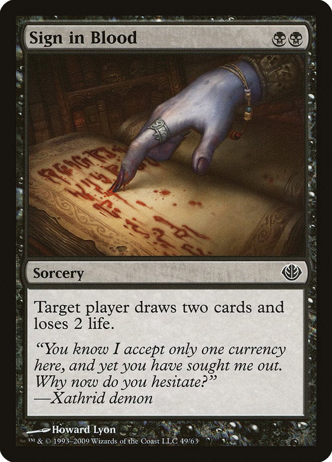 Sign in Blood [Duel Decks: Garruk vs. Liliana] Magic: The Gathering