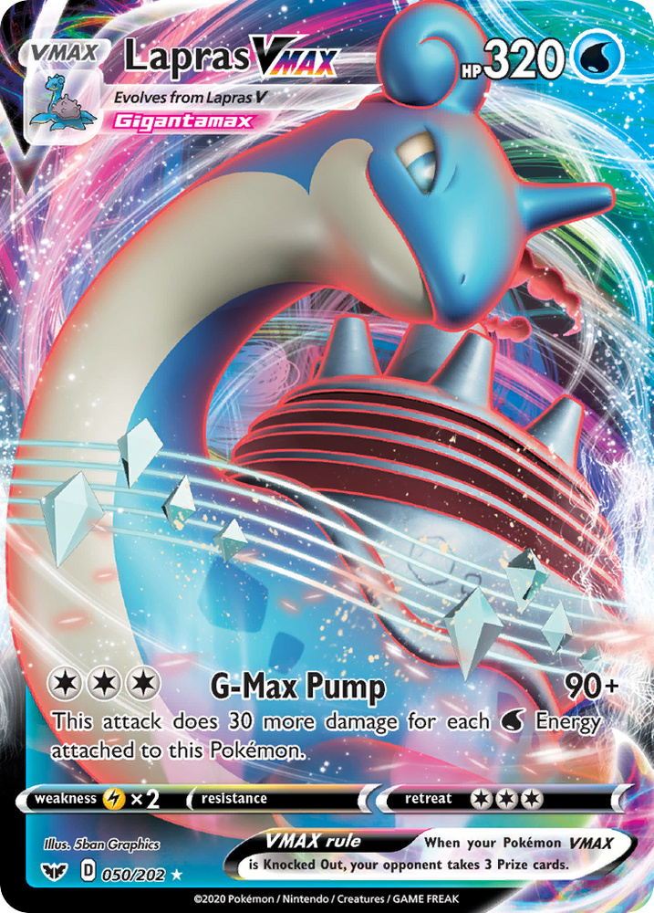 Lapras VMAX (050/202) [Sword & Shield: Base Set] Pokémon