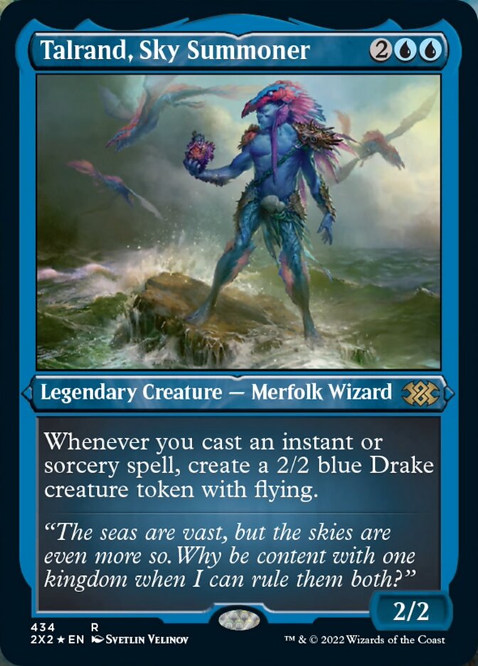 Talrand, Sky Summoner (Foil Etched) [Double Masters 2022] Magic: The Gathering