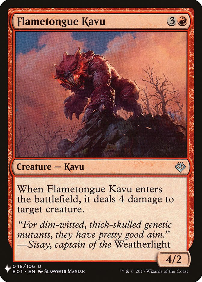 Flametongue Kavu [Mystery Booster] Magic: The Gathering