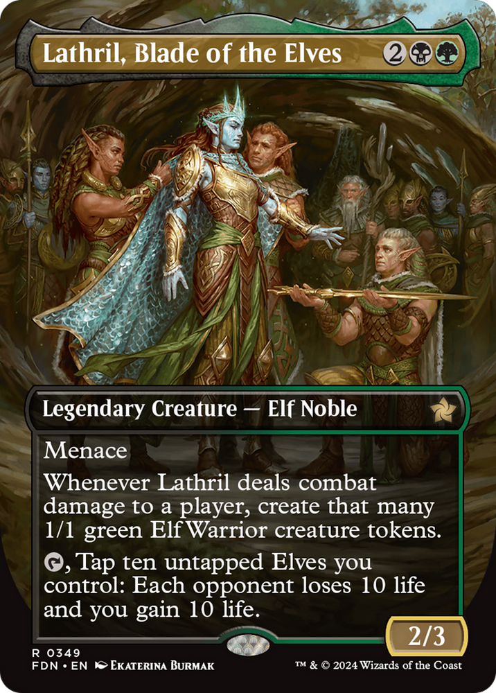 Lathril, Blade of the Elves (Borderless) [Foundations] Magic: The Gathering