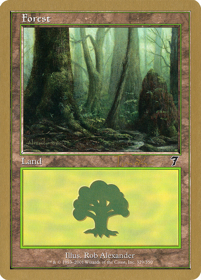 Forest (jt329) (Jan Tomcani) [World Championship Decks 2001] Magic: The Gathering