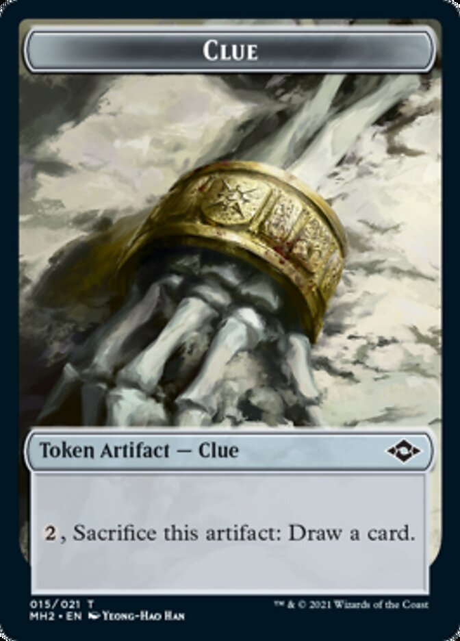 Clue (15) // Zombie Army Double-Sided Token [Modern Horizons 2 Tokens] Magic: The Gathering