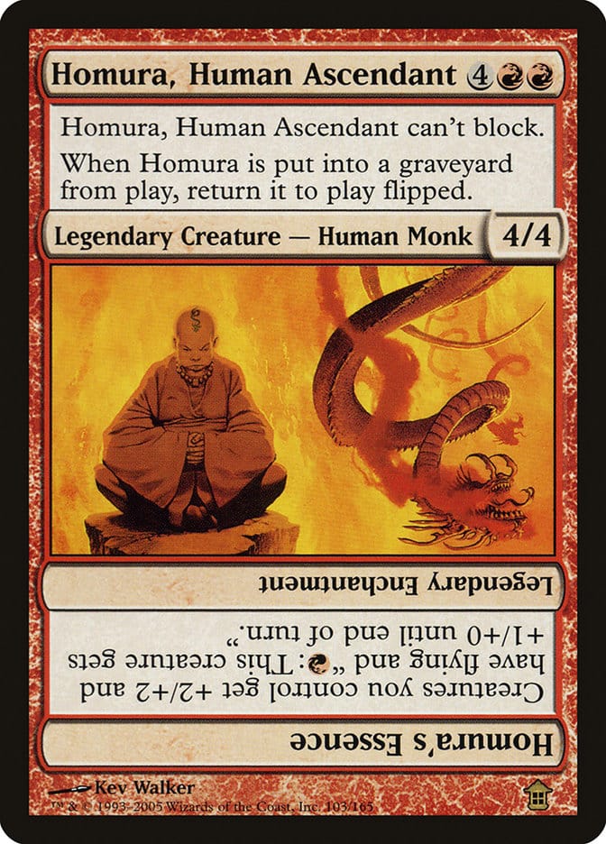 Homura, Human Ascendant // Homura's Essence [Saviors of Kamigawa] Magic: The Gathering