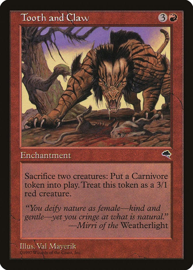Tooth and Claw [Tempest] Magic: The Gathering