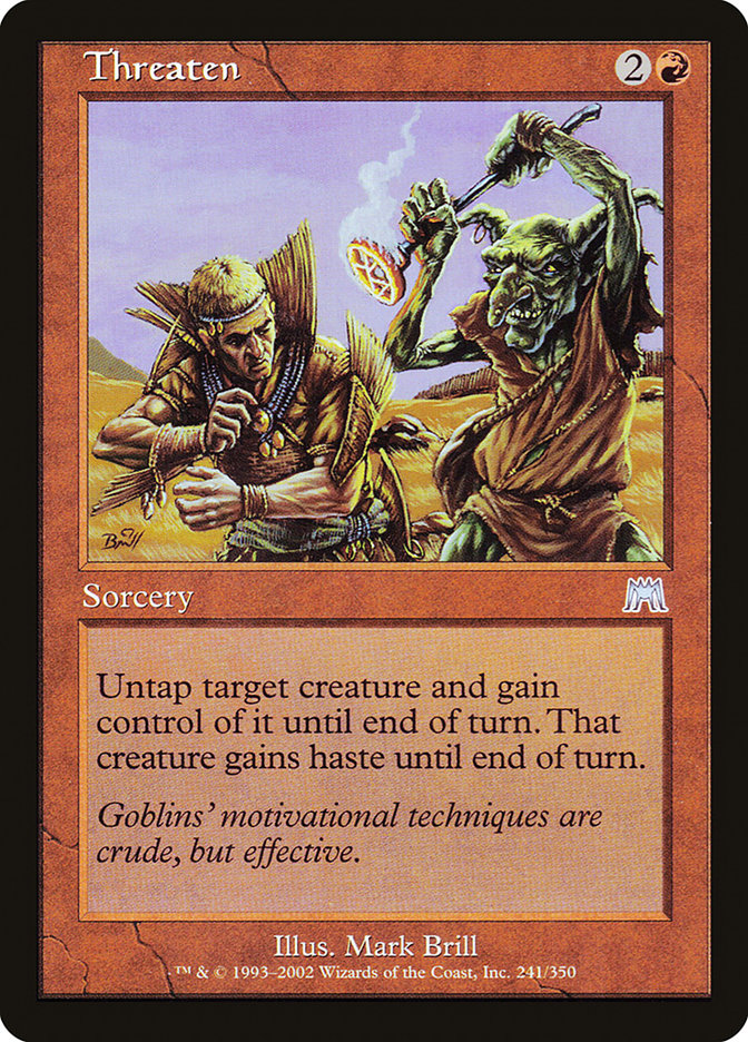 Threaten [Onslaught] Magic: The Gathering