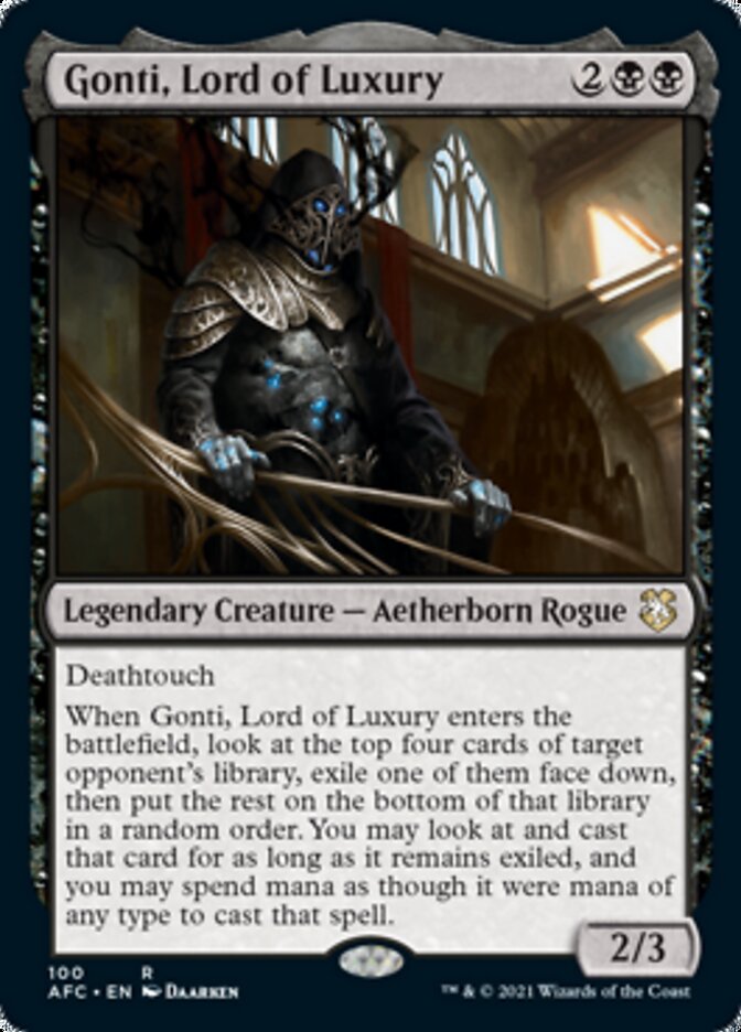 Gonti, Lord of Luxury [Dungeons & Dragons: Adventures in the Forgotten Realms Commander] Magic: The Gathering