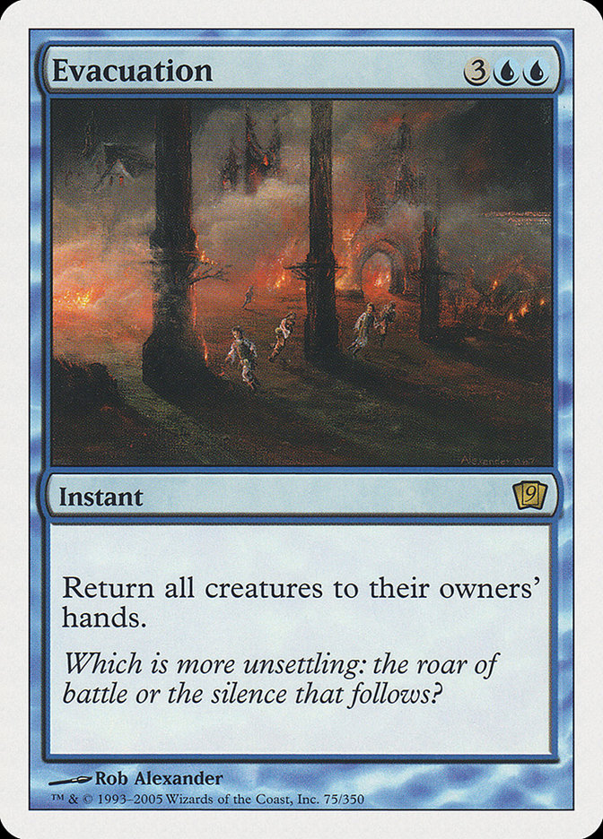 Evacuation [Ninth Edition] Magic: The Gathering