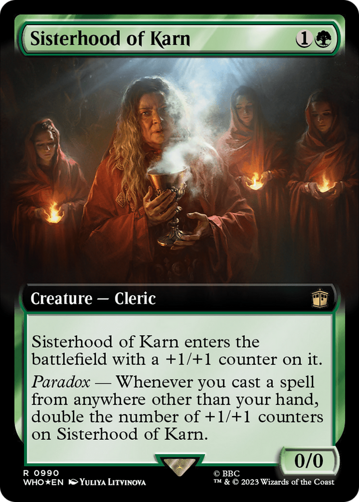 Sisterhood of Karn (Extended Art) (Surge Foil) [Doctor Who] Magic: The Gathering