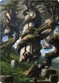 Forest 2 Art Card [Zendikar Rising Art Series] Magic: The Gathering