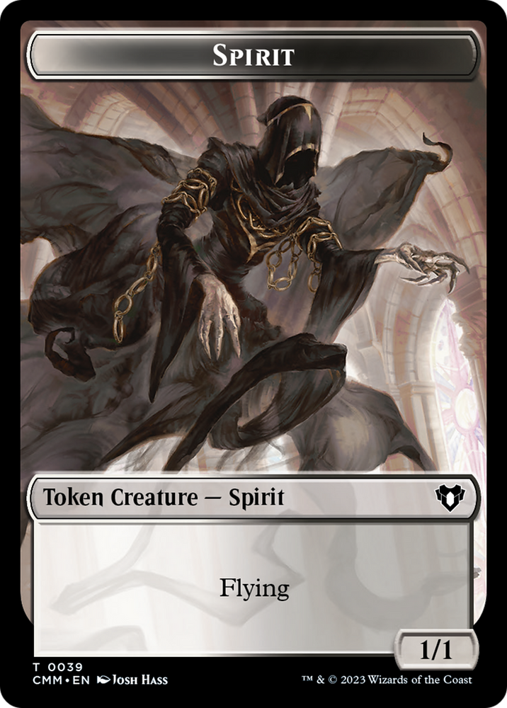 Spirit (0039) // Zombie (0013) Double-Sided Token [Commander Masters Tokens] Magic: The Gathering