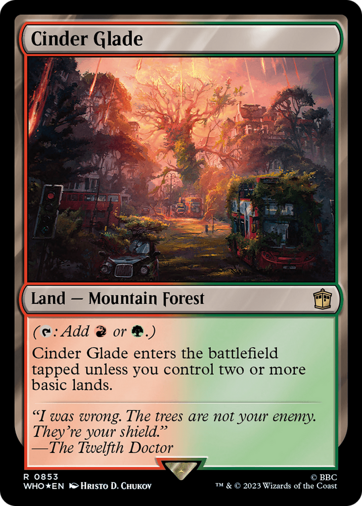 Cinder Glade (Surge Foil) [Doctor Who] Magic: The Gathering