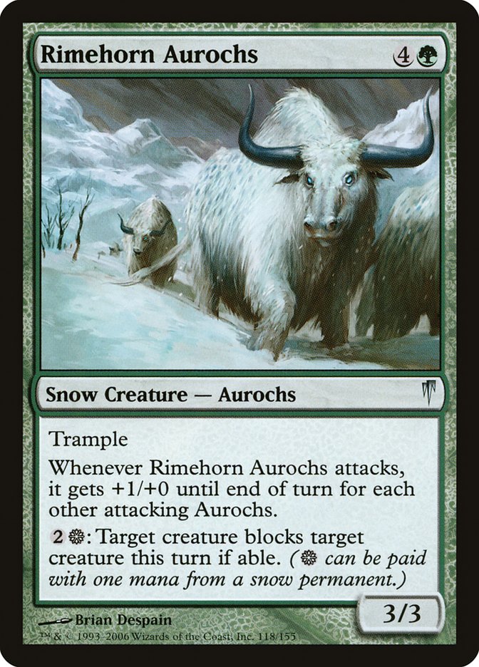 Rimehorn Aurochs [Coldsnap] Magic: The Gathering