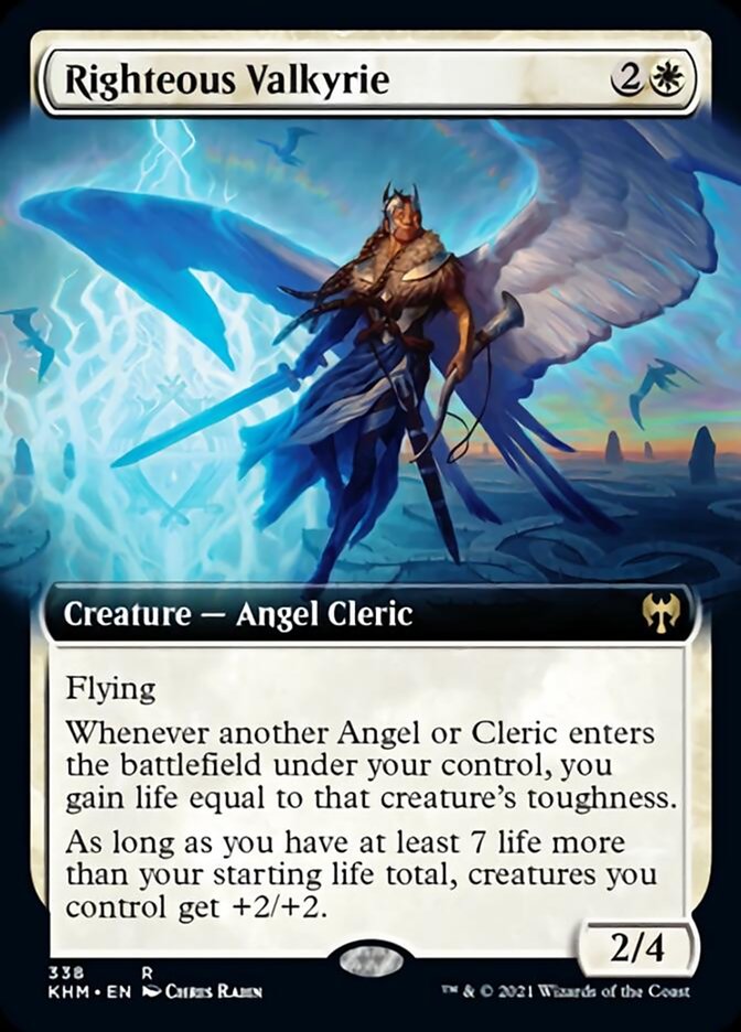 Righteous Valkyrie (Extended Art) [Kaldheim] Magic: The Gathering