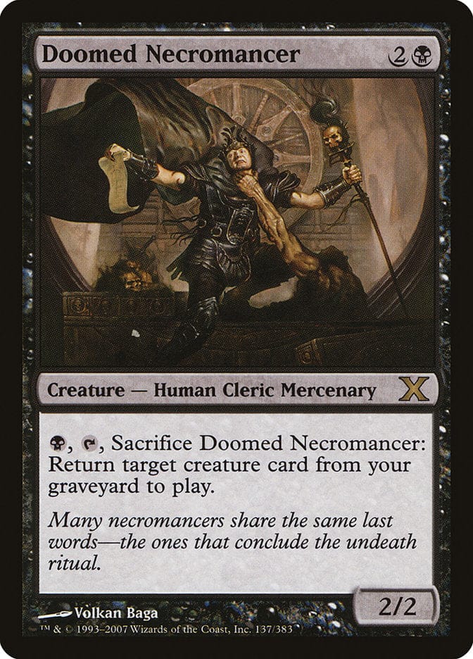 Doomed Necromancer [Tenth Edition] Magic: The Gathering