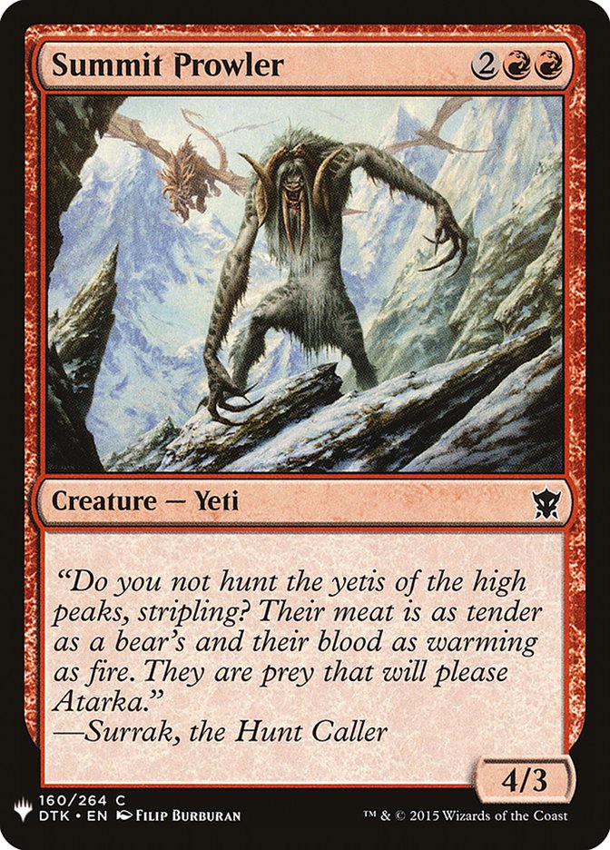 Summit Prowler [Mystery Booster] Magic: The Gathering