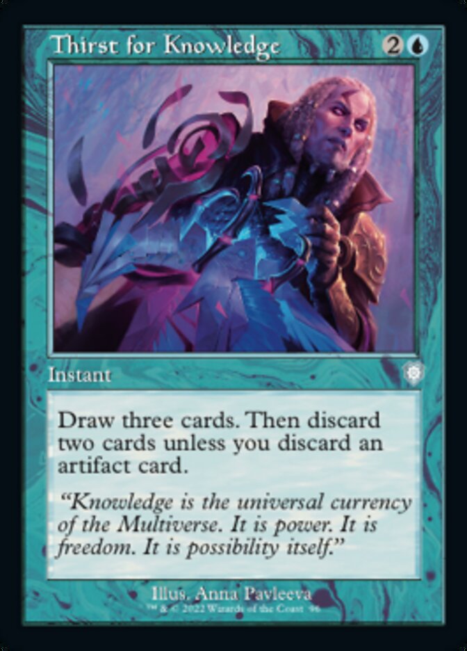 Thirst for Knowledge (Retro) [The Brothers' War Commander] Magic: The Gathering